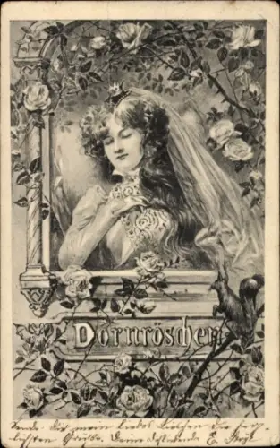 Künstler Ak Dornröschen, Märchen