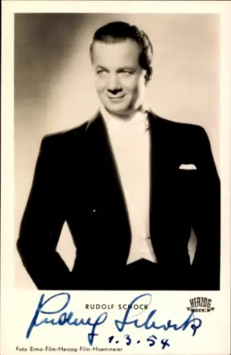 Ak Schauspieler Rudolf Schock, Portrait, Autogramm