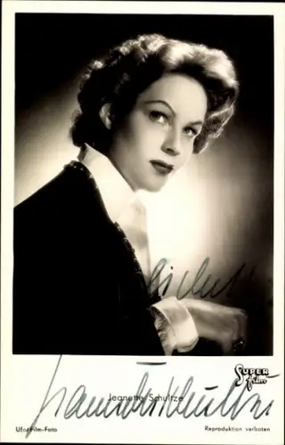 Ak Schauspielerin Jeanette Schultze, Portrait, Autogramm