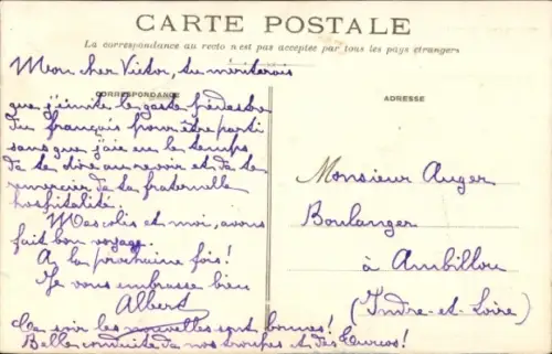 Ak Karikatur, Kaiser Wilhelm II. aus Elsass verjagt