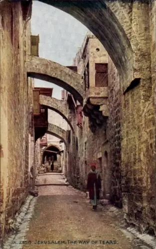 Ak Jerusalem Israel, Weg der Tränen