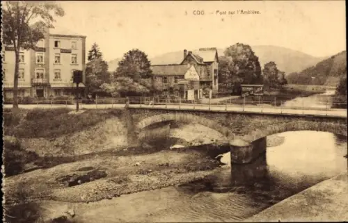 CPA Coo Stavelot Wallonie Liège, Pont sur l'Amblève