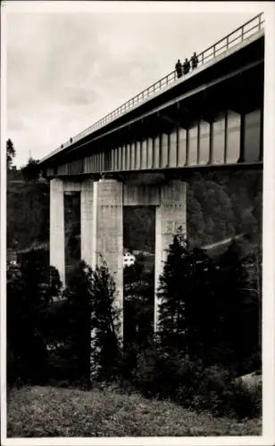 Ak Weyarn Oberbayern, Mangfallbrücke der Reichsautobahn München Landesgrenze