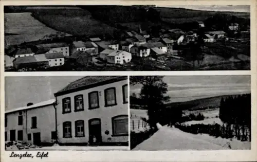 Ak Lengeler Wallonien Lüttich Belgien, Gesamtansicht, Gasthaus von Nik. Klons