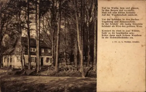 Ak Hohwald Neustadt in Sachsen, Hohwaldschänke