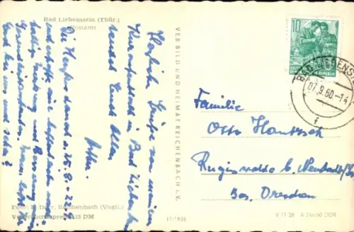 Ak Bad Liebenstein im Thüringer Wald, Historisches Gebäude, Fachwerkstil,  