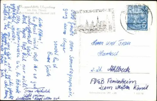 Ak Neustadt in Sachsen, Berggaststätte Ungerberg, Inh. Fritz Thomas