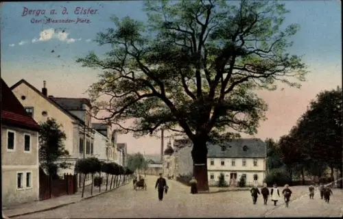 Ak Berga an der Elster Thüringen, Carl Alexander Platz
