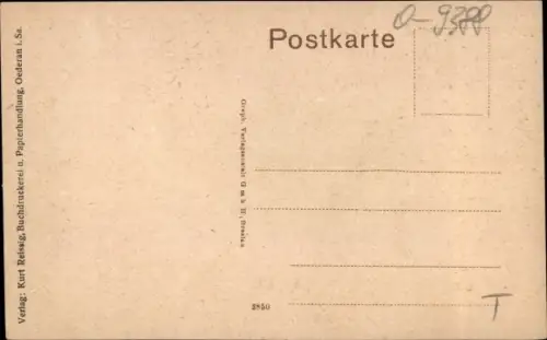 Ak Oederan in Sachsen, Poststraße mir Post
