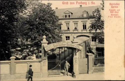 Ak Freiberg in Sachsen, Gastwirtschaft Bairischer Garten, Besitzer Paul Heide