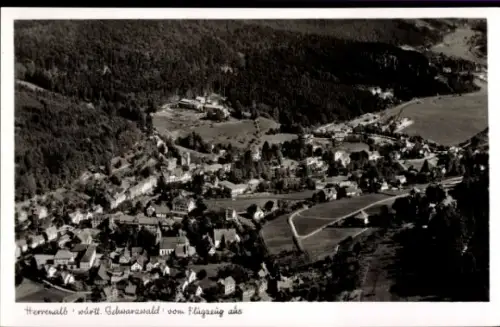 Ak Bernbach Bad Herrenalb im Schwarzwald, Fliegeraufnahme