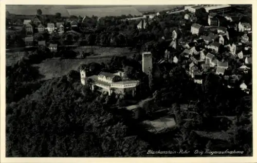 Ak Blankenstein an der Ruhr Hattingen, Fliegeraufnahme