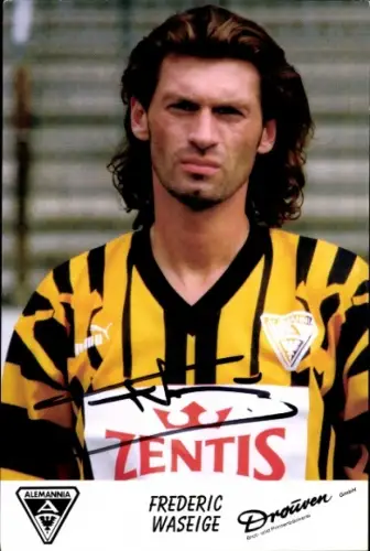 Autogrammkarte Fußballer Frederic Waseige, Alemannia Aachen, Autogramm