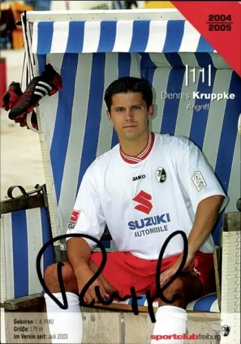 Autogrammkarte Fußballer Dennis Kruppke, SC Freiburg, Autogramm