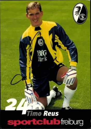 Autogrammkarte Fußballer Timo Reus, SC Freiburg, Autogramm