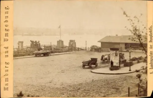 CdV Hamburg, Hafen, Landungsplatz für Dampfschiffe, Litfaßsäule