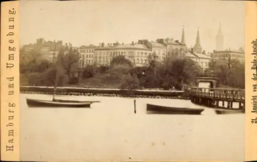 CdV Hamburg, Alster von der Badeanstalt aus gesehen, Alsterdamm