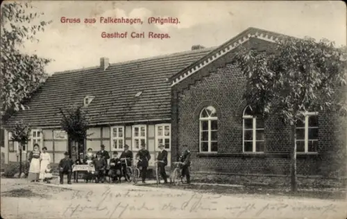 Ak Falkenhagen Pritzwalk in der Prignitz, Gasthof Carl Reeps