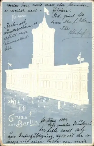 Ak Berlin Mitte, Rotes Rathaus