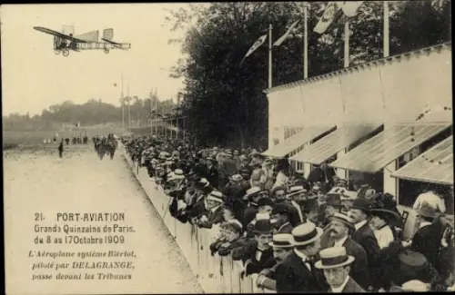 CPA Port Aviation, Grands Quinzaine de Paris 1909, L'Aéroplane système Blériot