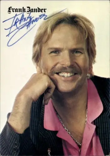 Autogrammkarte Sänger Frank Zander, Portrait, Autogramm