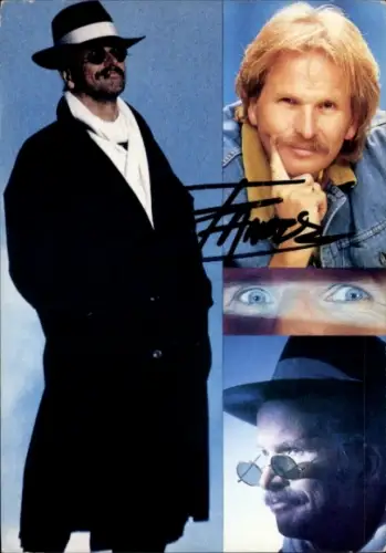 Autogrammkarte Sänger Frank Zander, Portrait, Autogramm