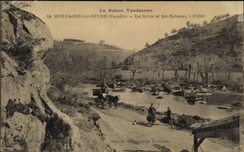 Ak Mortagne sur Sèvre Vendée, La Sevre et les Coteaux a Pillet
