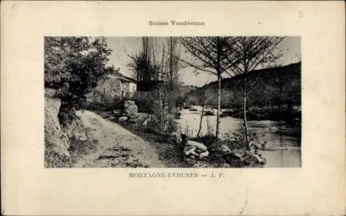 Ak Mortagne sur Sèvre Vendée, Uferansicht