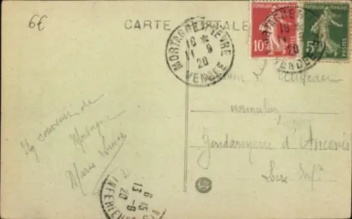 Ak Mortagne sur Sèvre Vendée, Uferansicht