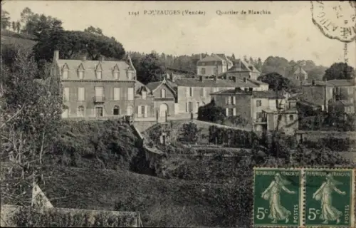 Ak Pouzauges Vendée, Quartier de Blanchin