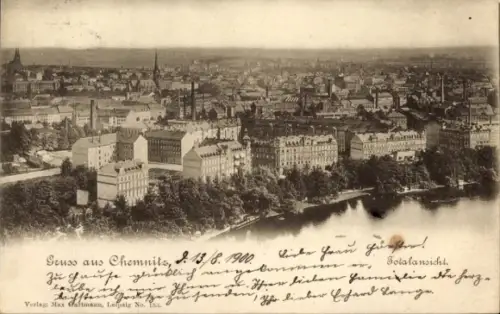 Ak Chemnitz in Sachsen, Ansicht von  Totalansicht, Jahr 1900