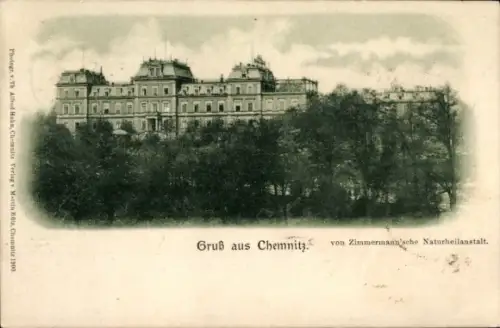 Ak Chemnitz in Sachsen, Historisches Gebäude, Naturheilanstalt, Gruß aus Chemnitz