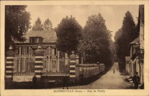 Ak Mainneville Eure, Rue du Plailly
