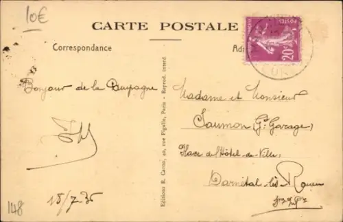Ak Mainneville Eure, Rue du Plailly