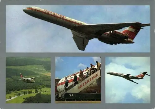Ak Deutsches Passagierflugzeug, Interflug, Passagiere