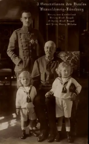 Ak 3 Generationen des Hauses Braunschweig Lüneburg, Herzog Ernst August, Herzog von Cumberland