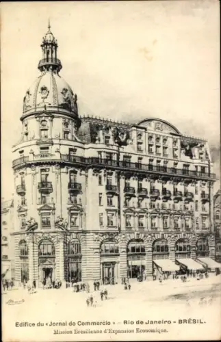 Ak Rio de Janeiro Brasilien, Gebäude des Jornal do Commercio,  Brasilien, wirtschaftliche Mission