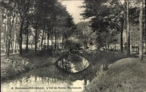 CPA Vaux sous Chèvremont Chaudfontaine Wallonie Liège, L'llot de Henne. Promenade