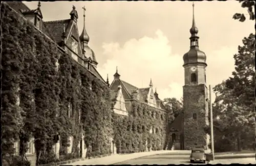 Ak Riesa an der Elbe Sachsen, Rathaus mit Kirche