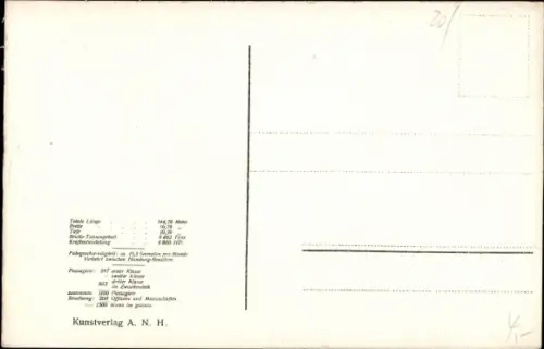 Ak Dampfschiff König Friedrich August, HAPAG