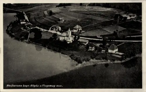 Ak Weißensee Füssen im Ostallgäu, Fliegeraufnahme