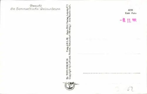 Ak Weißenbrunn in Oberfranken, Fliegeraufnahme