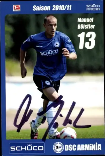Autogrammkarte Fußballer Manuel Bölstler, DSC Arminia Bielefeld, Autogramm