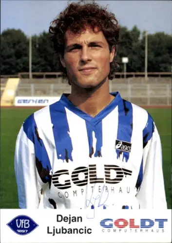 Autogrammkarte Fußballer Dejan Ljubancic, VfB Oldenburg, Autogramm