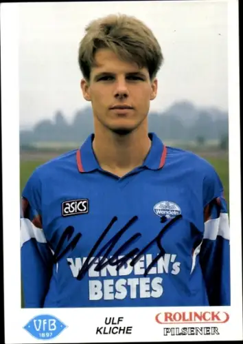 Autogrammkarte Fußballer Ulf Kliche, VfB Oldenburg, Autogramm