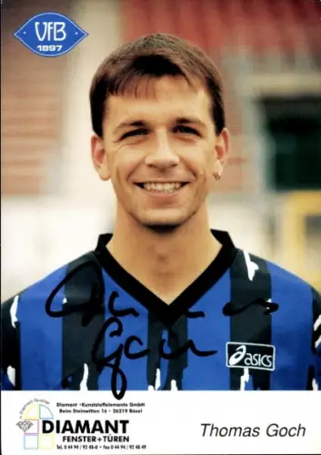 Autogrammkarte Fußballer Thomas Goch, VFB Oldenburg, Autogramm