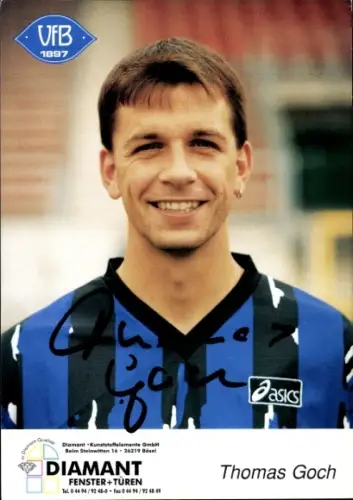 Autogrammkarte Fußballer Thomas Goch, VFB Oldenburg, Autogramm