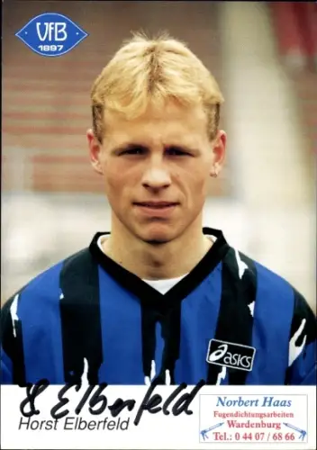 Autogrammkarte Fußballer Horst Elberfeld, VfB Oldenburg, Autogramm