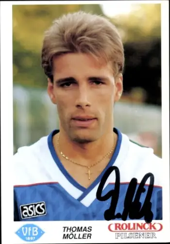 Autogrammkarte Fußballer Thomas Möller, VfB Oldenburg, Autogramm