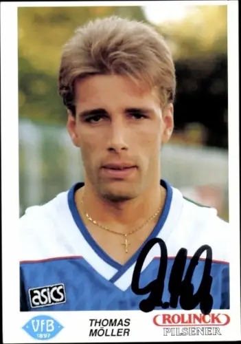Autogrammkarte Fußballer Thomas Möller, VfB Oldenburg, Autogramm